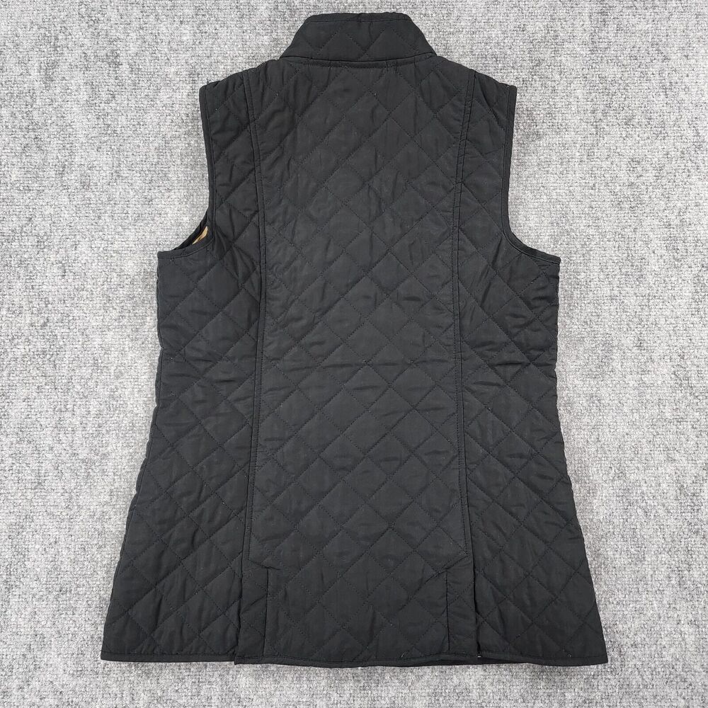 J Jill Vest Womens XS Black Heritage Quilted Button Down Lined Outdoor Hiking - Picture 3 of 16
